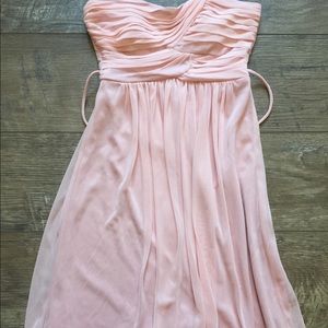Pink strapless dress